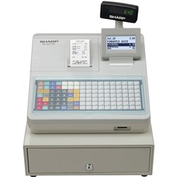 Sharp XEA217W Cash Register With Flat Keyboard White