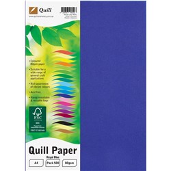 Quill Colour Copy Paper A4 80gsm Royal Blue Ream of 500