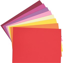 Colourful Days Colourboard 510x640mm 200gsm Warm Colours Assorted Pack Of 50