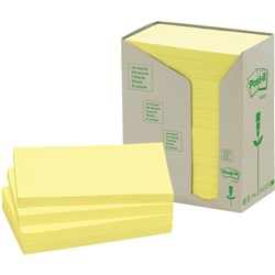 Post-It 655-RTY Notes Tower 76x127mm Recycled Yellow Pack of 16