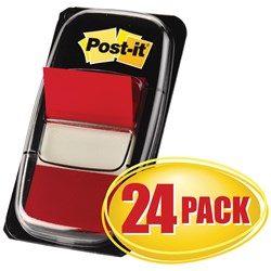 Post-It 680-1-24CP Flags Cabinet Pack 25x43mm Red Pack of 24