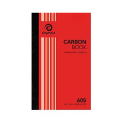 Olympic 605 Carbon Book Triplicate 200mmx125mm Record 100 Leaf