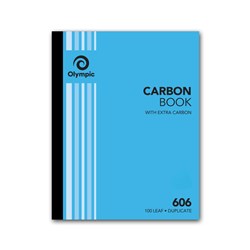 Olympic 606 Carbon Book Duplicate 250mmx200mm Record 100 Leaf