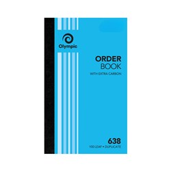 Olympic 638 Carbon Book Duplicate 200x125mm Order 100 Leaf