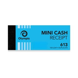 Olympic 613 Carbon Book Duplicate 50x125mm Cash Receipt 100 Leaf