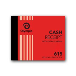 Olympic 615 Carbon Book Triplicate 100x125mm Cash Receipt 100 Leaf