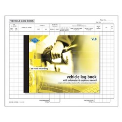 Zions VLB Vehicle Log Book Vehicle Log & Expenses 190x250mm 72 Page