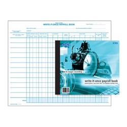Zions 676S Payroll Book Write It Once 270x335mm 
