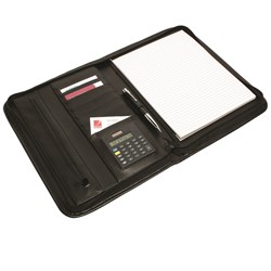 Rexel Professional Compendium Zip Pad Holder Black 