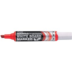 Pentel MWL6 Maxiflo Whiteboard Marker Chisel 3-7.0mm Pump It Red