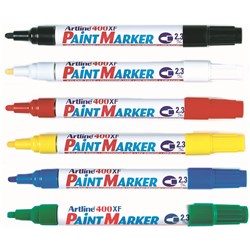 Artline 400XF Paint Marker Medium Bullet 2.3mm Assorted Colours Box Of 12