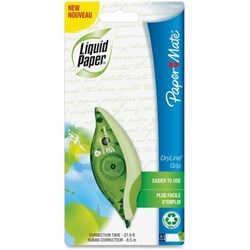 Paper Mate Liquid Paper  Correction Tape Dryline Grip  5mm x 8.5m 60% Recycled