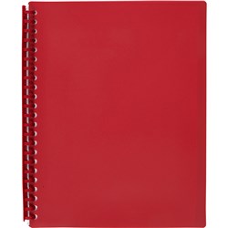 Marbig Display Book A4 Refillable 20 Pocket Red 