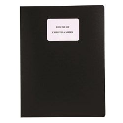 Marbig Resume File A4 10 Pocket Polypropylene Black
