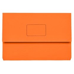 Marbig Slimpick Manilla Document Wallet Foolscap 30mm Gusset Orange