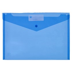 Marbig Doculope Wallet A4 With Button Closure Blue