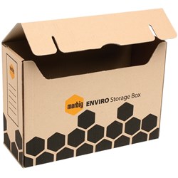 Marbig Enviro Storage Box 375L x 135W x 260mmH Brown