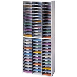 Fellowes Literature Organiser 72 Compartment w737xh1770x d302mm Grey