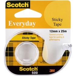 Scotch 502 Sticky Tape Crystal Clear 12mmx 25m Hangsell  