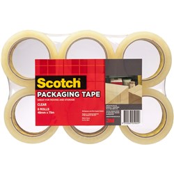 Scotch 400 Packaging Tape 48mmx75m Clear Pack of 6