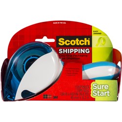 Scotch DP-1000 Tape Dispenser Easy Grip with Tape Suits 48mm x22.85m Tape With Bonus Tape