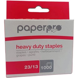 Paperpro Staples Heavy Duty 23/13 100 Sheet Capacity Box Of 1000