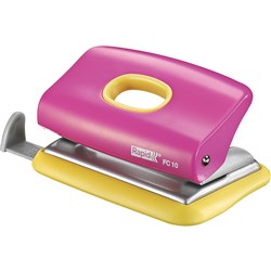 Rapid Fc10 Funky Punch 2 Hole 10 Sheet Capacity Pink & Yellow