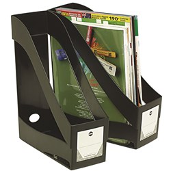 Marbig Enviro Magazine Holder 245x85x300mm 100% Recycled Black