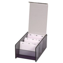 Avante Business Card Box Acrylic Smoke With Indices  