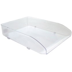 Metro Document Tray Foolscap Stackable Snow / Crystal 