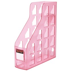 Metro Magazine Rack A4 80mm Strawberry  