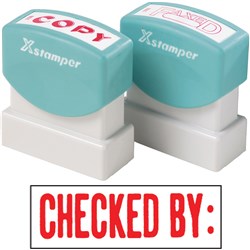 XStamper Stamp CX-BN 1048 Checked By Red 