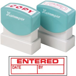 XStamper Stamp CX-BN 1534 Entered/Date/By Red 