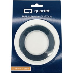 Quartet Geotape Whiteboard Grid Tape 1.5mm x 15m Black Crepe