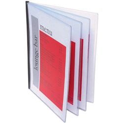 Marbig Document Protector PVC A4 Side Opening 4 Pocket Clear