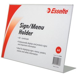 Esselte Sign/Menu Holder A4 Slanted Landscape 