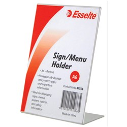 Esselte Sign/Menu Holder A6 Slanted Portrait 