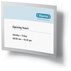 Duraview Wall Display A3 Detachable With Magnetic Frame Silver Landscape Or Portrait