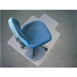 Jastek Deluxe Chair Mat Notched Based For Plush Pile  Carpet 114 x 135cm Clear