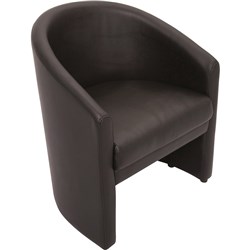 Rapidline Space Tub Visitor Chair Black PU 