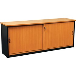 Logan Credenza Sliding Doors 1200W x 450D x 730mmH Beech And Ironstone