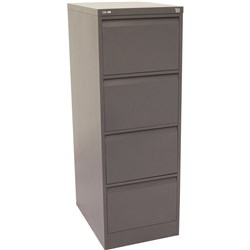 Rapidline Go Vertical Filing Cabinet 4 Drawer 460W x 620D  x 1321mmH Graphite Ripple