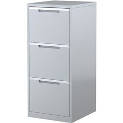 Steelco Steel Filing Cabinet 3 Drawer 470W x 620D x 1015mmH Silver Grey