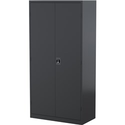 Steelco Steel Stationery Cupboard 1830Hx914Wx463mmD 3 Shelves Graphite Ripple
