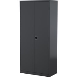 Steelco Steel Stationery Cupboard 2000Hx914Wx463mmD 4 Shelves Graphite Ripple