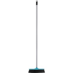 Cleanlink Indoor Broom Stiff Bristle 12 Inch Head with Aluminium Handle