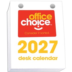 Office Choice Desk Calendar Refill 102 x 76mm Day To Page Top Opening