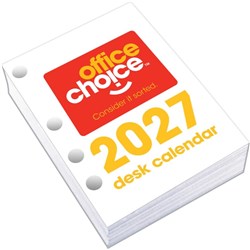 Office Choice Desk Calendar Refill 102 x 76mm Day To Page Side Opening