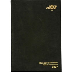 Office Choice Management Diary A4 Week To View Black 