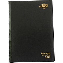 Office Choice Business Diary A5 Day To Page Black 